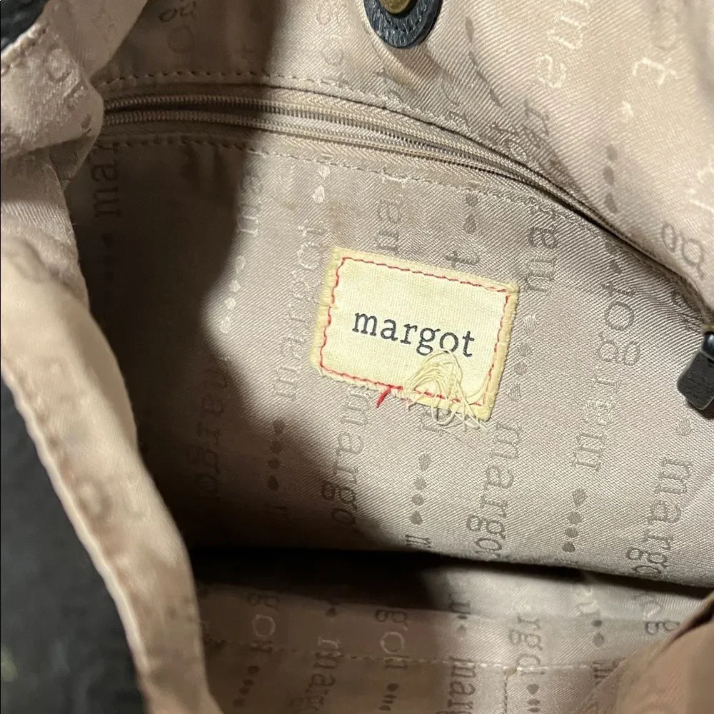 Margot  Flap Over Green Crossbody Leather  Bag